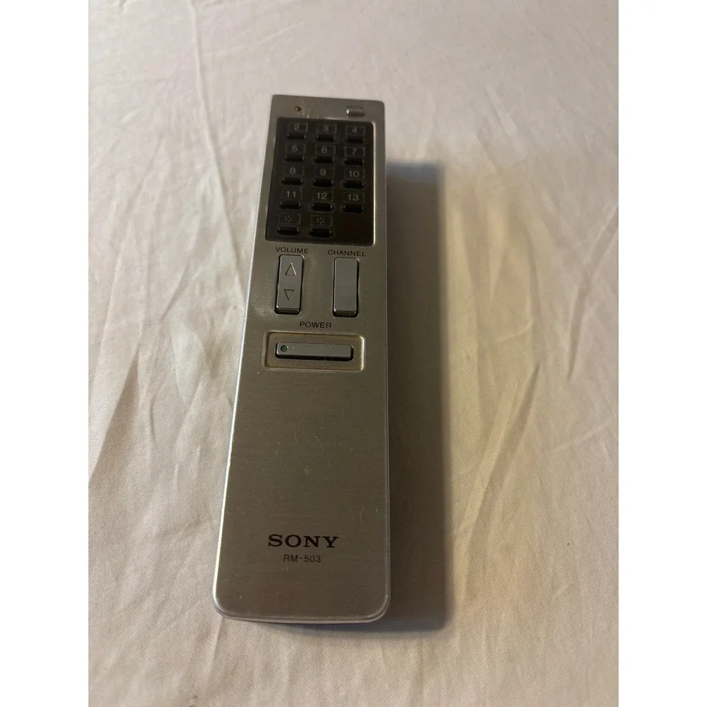 Sony RM-503 TV Remote Control Silver Vintage Made in Japan Good Condition